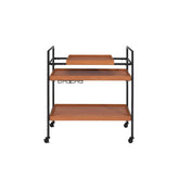 Oaken Honey Oak & Black Serving Cart Model 98675 By ACME Furniture